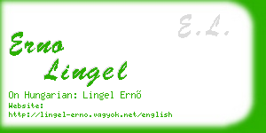 erno lingel business card